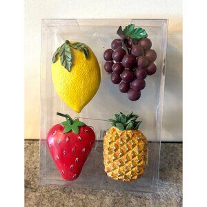 2 Set of 4 Acrylic Fruit Shaped Napkin Rings by Harmony Ln.  # 2680
